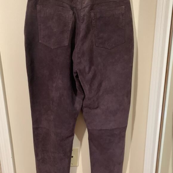 Plus size St. John’s Bay washable suede chocolate brown pants size 16 - Picture 3 of 12